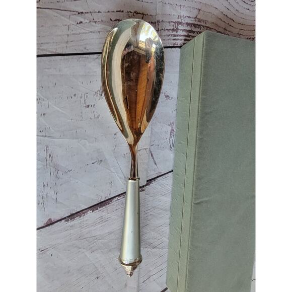 Towle Copenhagen Vintage Silver Plate Serving Spoon Large 10.75" in a Green Box - Picture 4 of 9